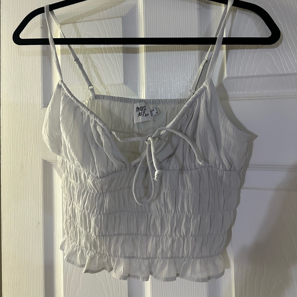 Princess Polly Empress of love white tank top